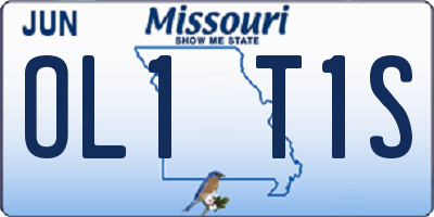 MO license plate OL1T1S