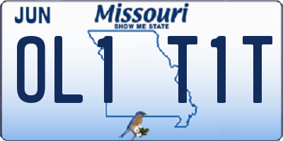 MO license plate OL1T1T