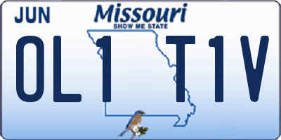 MO license plate OL1T1V