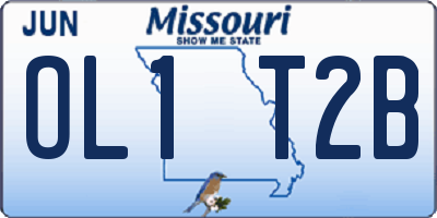 MO license plate OL1T2B