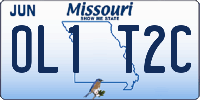 MO license plate OL1T2C