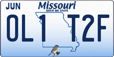 MO license plate OL1T2F