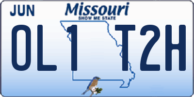 MO license plate OL1T2H