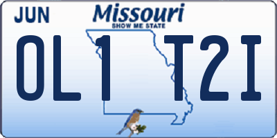 MO license plate OL1T2I