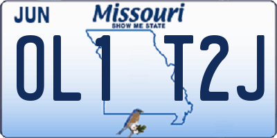 MO license plate OL1T2J