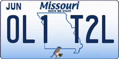 MO license plate OL1T2L