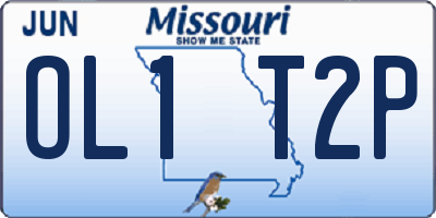 MO license plate OL1T2P