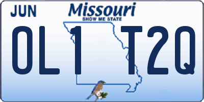 MO license plate OL1T2Q