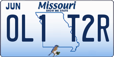 MO license plate OL1T2R