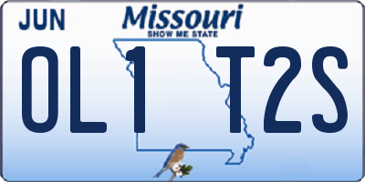 MO license plate OL1T2S