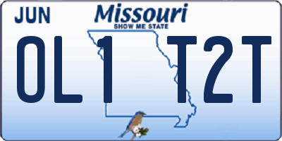 MO license plate OL1T2T