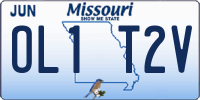 MO license plate OL1T2V