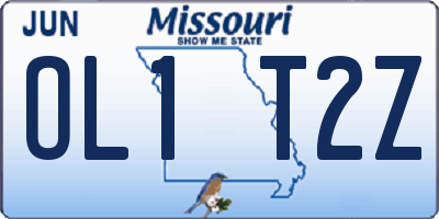 MO license plate OL1T2Z