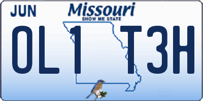 MO license plate OL1T3H