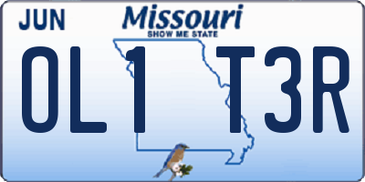MO license plate OL1T3R