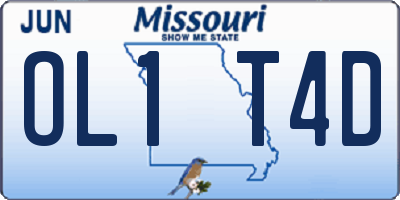 MO license plate OL1T4D