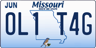 MO license plate OL1T4G