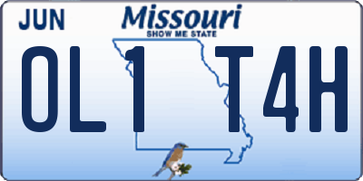 MO license plate OL1T4H