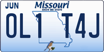 MO license plate OL1T4J