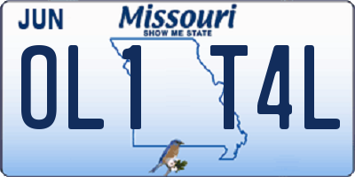 MO license plate OL1T4L