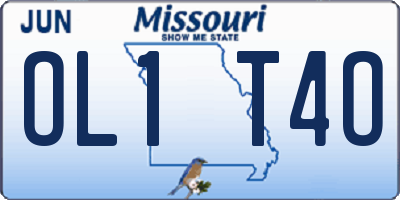 MO license plate OL1T4O