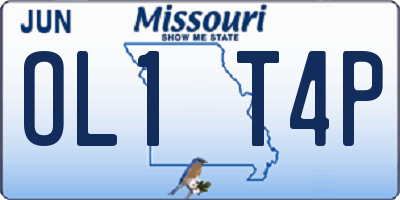 MO license plate OL1T4P