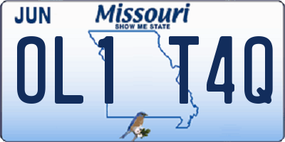 MO license plate OL1T4Q