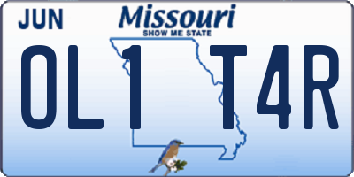 MO license plate OL1T4R