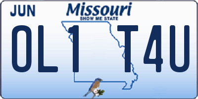 MO license plate OL1T4U