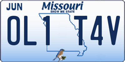 MO license plate OL1T4V