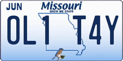 MO license plate OL1T4Y