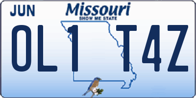 MO license plate OL1T4Z