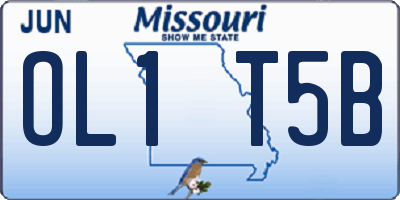 MO license plate OL1T5B