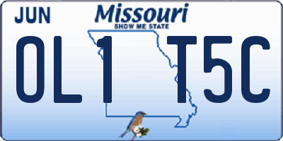MO license plate OL1T5C