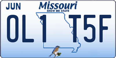 MO license plate OL1T5F