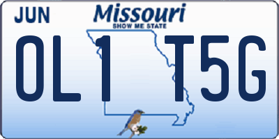 MO license plate OL1T5G