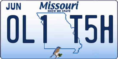 MO license plate OL1T5H