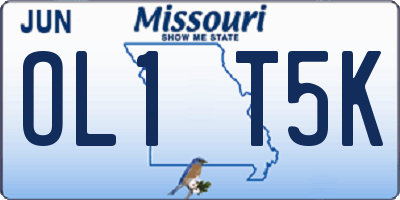 MO license plate OL1T5K