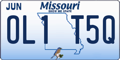 MO license plate OL1T5Q