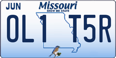 MO license plate OL1T5R