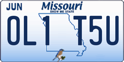MO license plate OL1T5U