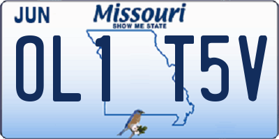 MO license plate OL1T5V