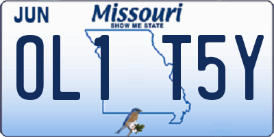 MO license plate OL1T5Y