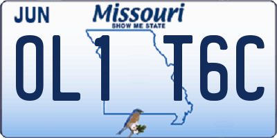 MO license plate OL1T6C