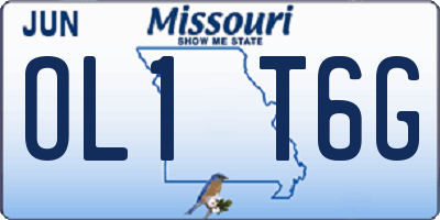 MO license plate OL1T6G