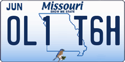 MO license plate OL1T6H
