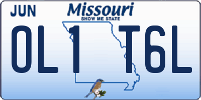 MO license plate OL1T6L