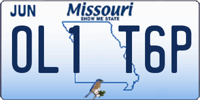 MO license plate OL1T6P