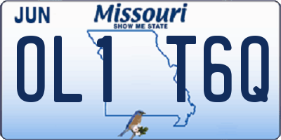 MO license plate OL1T6Q