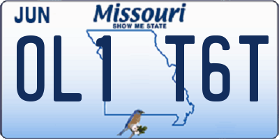 MO license plate OL1T6T